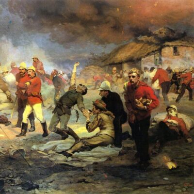 Section of 'The Defence of Rorke's Drift' by Lady Butler 1880 Elizabeth Thompson, Public domain, via Wikimedia Commons