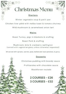 Blaenau Gwent heritage Forum Christmas Menu